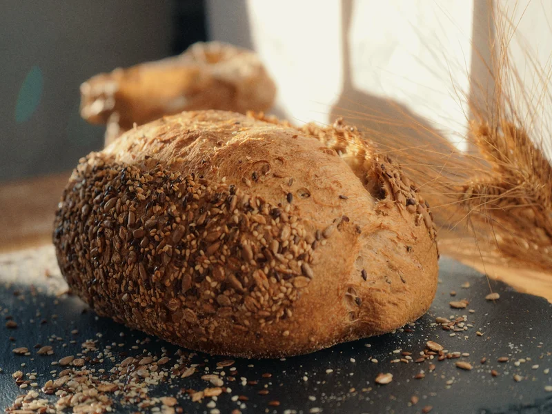 pan de pueblo con semillas